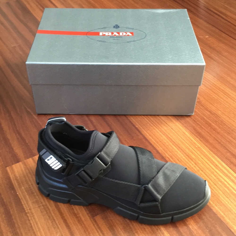 Prada strap trek sneaker